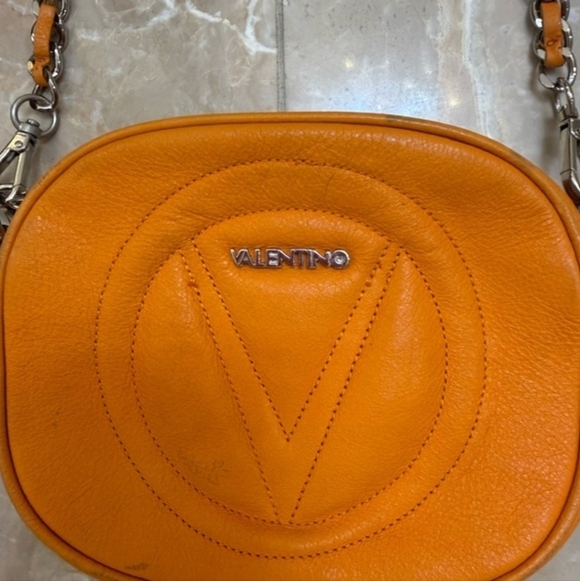 Valentino Women's Purse Vibrant Orange Mario Valentino Nina Crossbody Designer